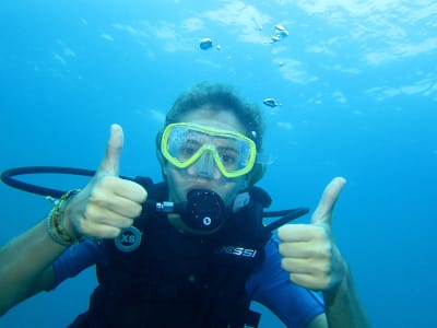 First dive in Raiatea, French Polynesia