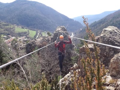 Via ferrata Roca de la Creu en Ribes de Freser, Gerona