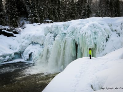 Ice waterfall adventure via minivan starting from Åre