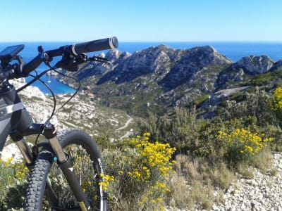 Visita guiada en bicicleta eléctrica de montaña por las calanques de Marsella