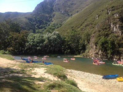 Kayaking down the Sella River near Picos de Europa