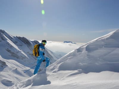 Ski touring day trip in La Clusaz