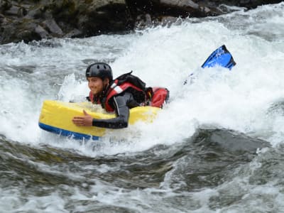 Hydrospeed sur la Nive proche de Biarritz