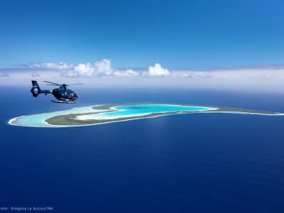 Helicopter Flight over Tupai from Bora Bora