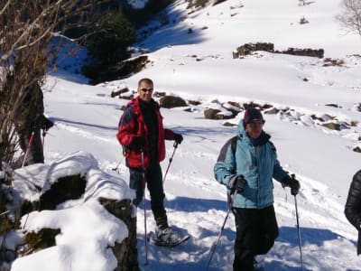 Snowshoeing in the foothills of the Pic du Midi from La Mongie