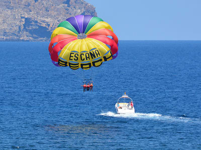 Parasailing Flight from Es Canar, in Santa Eulària des Riu, Ibiza