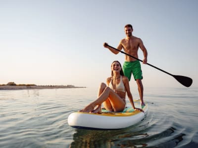 Padde surf desde la playa de Rithymno