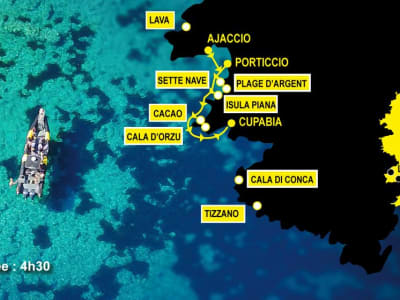 Bootsfahrt zur Cala Di Cupabia, Abfahrt von Ajaccio oder Porticcio