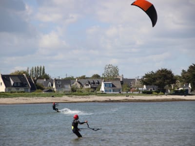 Kitesurfing Unterricht Presqu'île de Rhuys in Morbihan, Bretagne