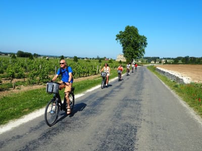 Geführte Elektrofahrradtour durch Saint-Emilion ab Bordeaux mit Weinverkostung