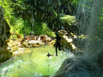 Canyoning in the Furon canyon at Grenoble in the Vercors