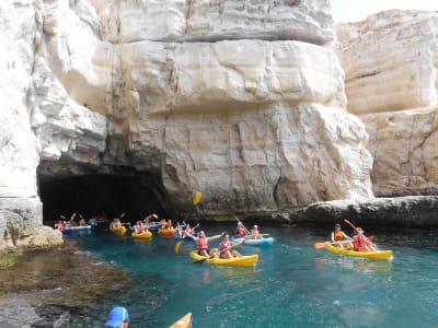 Kayaking and Snorkelling Guided Excursion around Los Escullos, in Almería