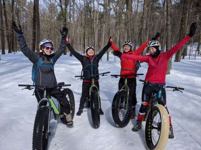 Excursion en fat bike à Rawdon près de Montréal