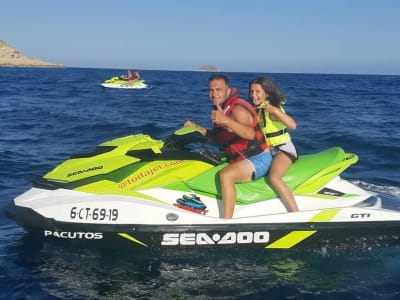 Jet ski excursions along the skyline of Benidorm