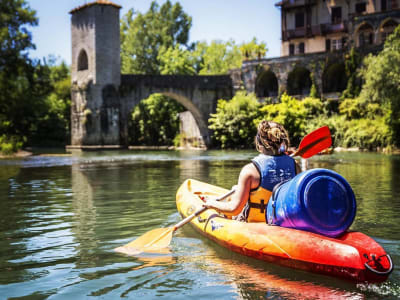 Canoe rental in the Gave d'Oloron in Sorde-l'Abbaye