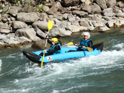 Descente en canoe raft de l'Ubaye près de Barcelonnette