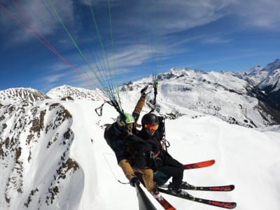 Vuelo en Parapente Biplaza Invernal en La Plagne