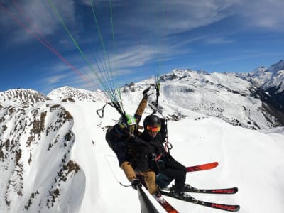 Winter Tandem Paragliding Flight in La Plagne