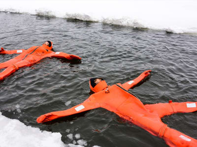 Survival Suit Floating in Helsinki