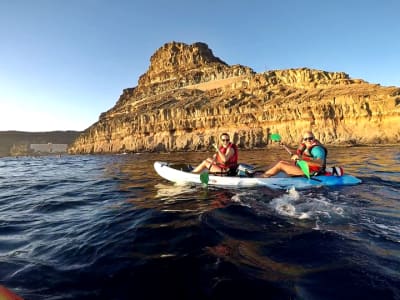 Excursion en kayak et en plongée libre dans les grottes marines de Mogan, Grande Canarie