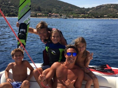 Water skiing in Campomoro, near Propriano