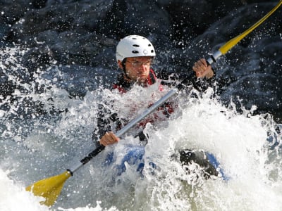 Descente de l'Arve en packraft depuis Passy, près de Chamonix