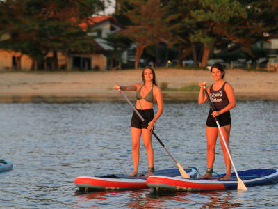 Descente en stand up paddle du Courant de Mimizan, Landes