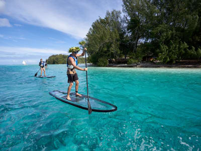 Excursión en remo transparente por la laguna de Moorea