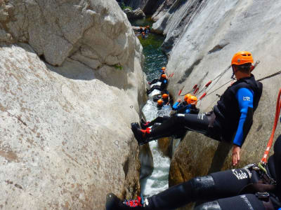 Descente du canyon du Haut Chassezac à Prévenchères en Lozère