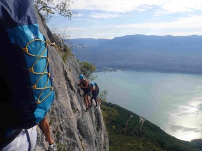 Vía ferrata de la roca de Cornillon, cerca de Aix-les-Bains