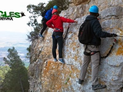 Via ferrata en Feixa del Colom Montblanc, cerca deTarragona