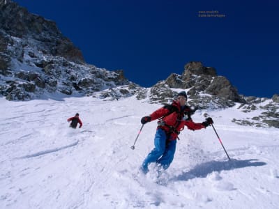 Backcountry skiing day trip in Meije Valley, La Grave ski resort