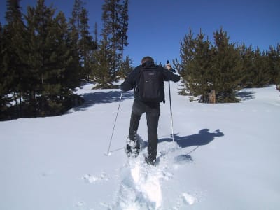 Snowshoeing excursion in the Posets-Maladeta National Park near Aneto peak