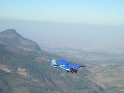 Bantam Microlight Flying over Hoedspruit, Drakensberg