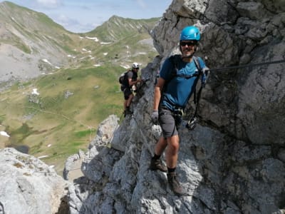 Vía Ferrata de los 5 picos en el lago Achensee, cerca de Zillertal