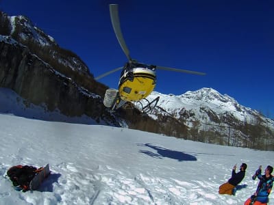 Geführte Heliskiing Session in Tignes