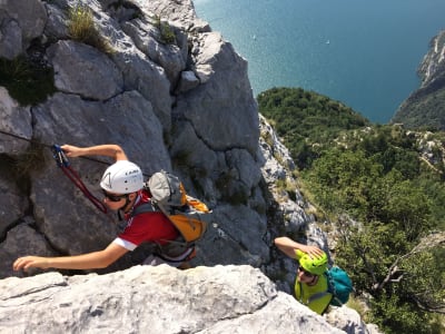 Intermediate Via Ferrata Cima Capi near Lake Garda