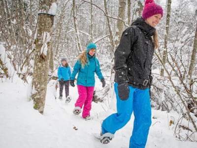 Randonnée guidée en raquettes à neige à Mont-Tremblant dans les Laurentides