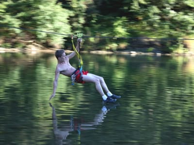 Canopy tour in Aguessac, near Millau