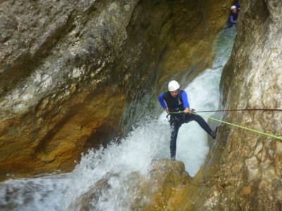 Canyoning the Formiga canyon in Sierra de Guara, Huesca