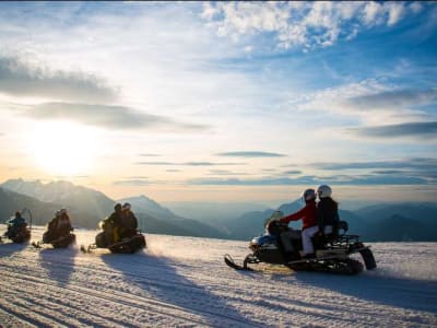 Ausflüge mit dem Motorschlitten in Les Carroz d'Arâches, Grand Massif