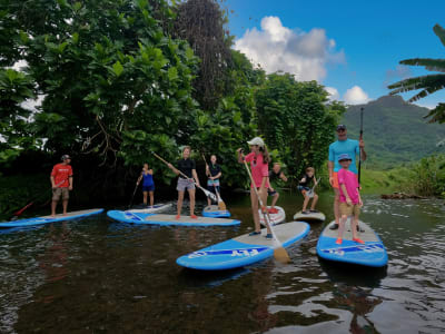 Stand Up Paddle en el río Faaroa de Raiatea