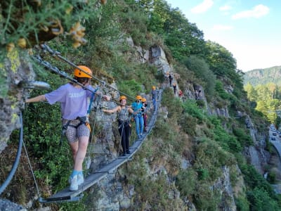 Vía ferrata de Clécy en Normandía