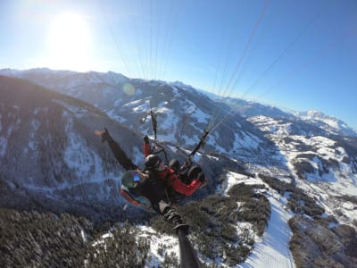 Vuelo en parapente biplaza clásico de invierno desde Flachau o Wagrain, Austria