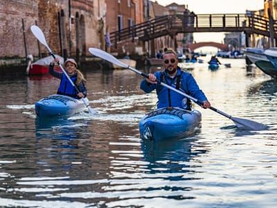 Excursion en kayak au coucher du soleil à Venise