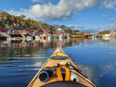 Excursion estivale en kayak autour de l'île de Skrova dans les Lofoten au départ de Svolvær