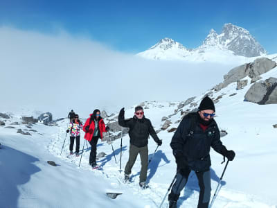 Schneeschuhwandern auf dem Col d'Aubisque von Gourette aus