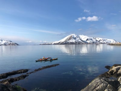 Acampada de 3 días con kayak, raquetas de nieve y esquí en Rebbenesøya, cerca de Tromsø