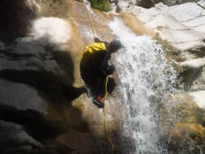 Canyoning in Gours du Ray near Gréolières, French Riviera