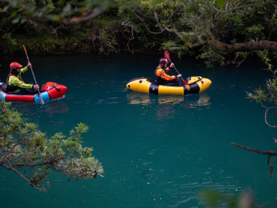 Packrafting on the Mreznica River near Plitvice Lakes